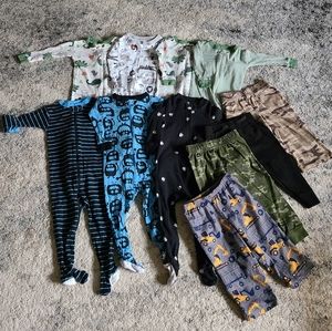 11 Piece 18M Lot of Boys Pajamas